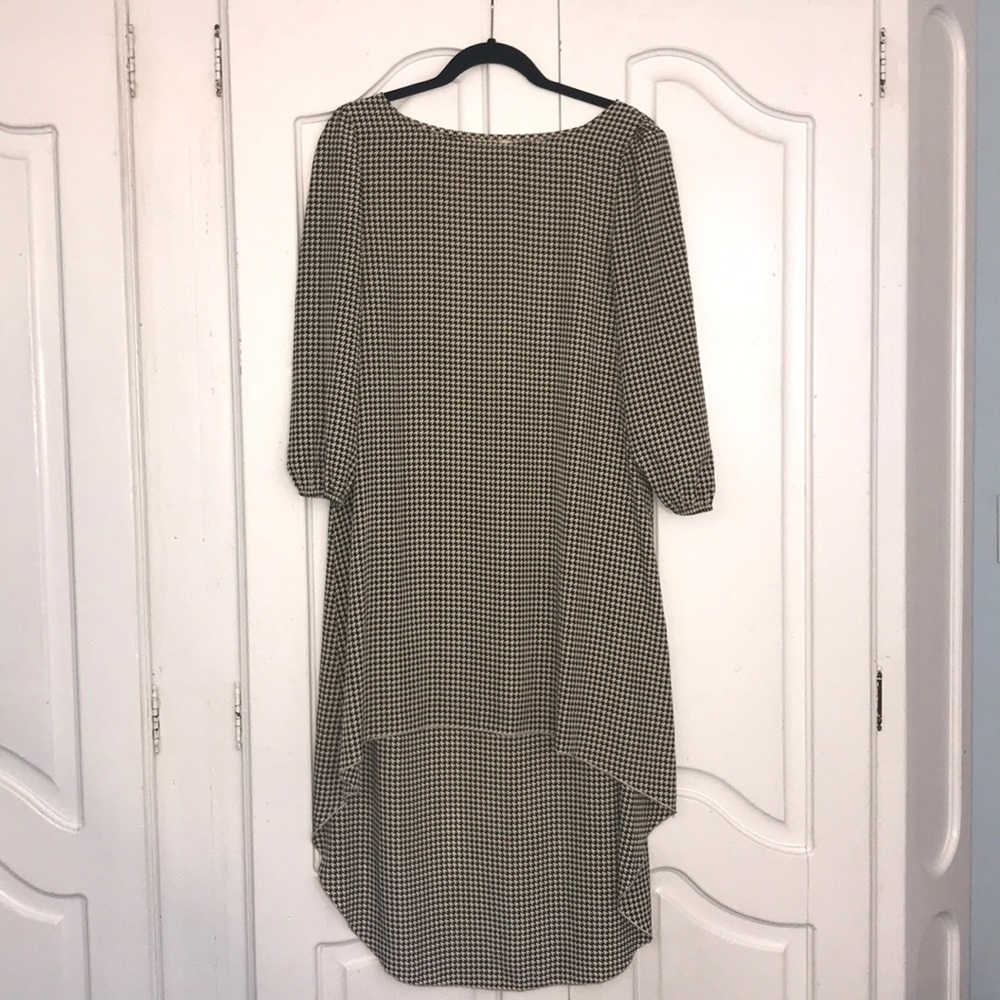 Houndstooth High-Low Dress❤️